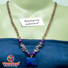 Load image into Gallery viewer, Tribal Handmade Purple Stone Beaded Necklace
