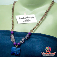 Load image into Gallery viewer, Tribal Handmade Purple Stone Beaded Necklace