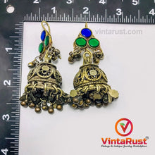 Load image into Gallery viewer, Antique Jhumka Earrings with Traditional Design