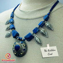 Load image into Gallery viewer, Tribal Lapis Stone Beaded Vintage Necklace