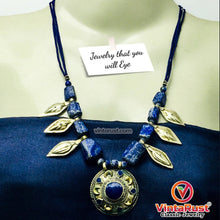 Load image into Gallery viewer, Tribal Lapis Stone Beaded Vintage Necklace