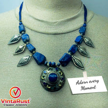 Load image into Gallery viewer, Lapis Stone Beaded Vintage Necklace