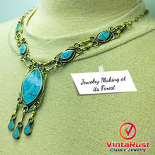 Load image into Gallery viewer, Tribal Lightweight Stone Pendant Necklace