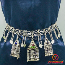 Load image into Gallery viewer, Tribal SIlver Kuchi Pendant Belly Chain