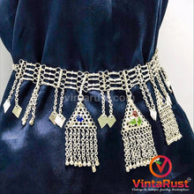 Load image into Gallery viewer, Tribal SIlver Kuchi Pendant Belly Chain