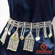 Load image into Gallery viewer, Tribal SIlver Kuchi Pendant Belly Chain