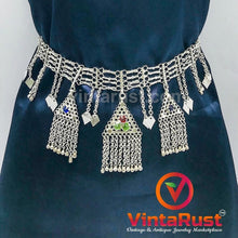 Load image into Gallery viewer, Tribal SIlver Kuchi Pendant Belly Chain