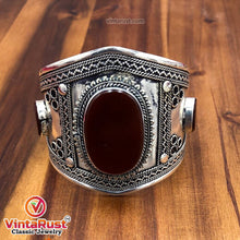 Load image into Gallery viewer, Ethnic Tribal Stone Cuff Bracelet, Handmade Bracelet