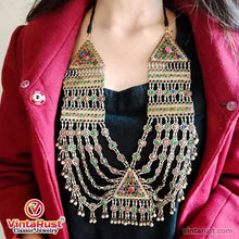 Load image into Gallery viewer, Tribal Stones Multilayers Bib Necklace