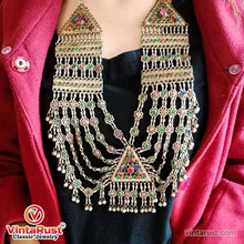 Load image into Gallery viewer, Tribal Stones Multilayers Bib Necklace
