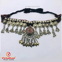 Load image into Gallery viewer, Tribal Turkman Pendant Necklace With Buttons and Bells
