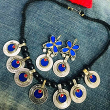 Load image into Gallery viewer, Vintage Coins and Glass Stones Jewelry Set