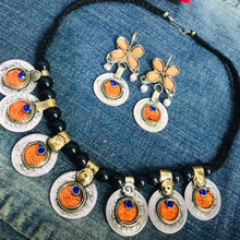 Load image into Gallery viewer, Vintage Coins and Glass Stones Jewelry Set