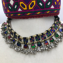 Load image into Gallery viewer, Turkmen Tribal Choker With Multi Color Glass Stones And Beads
