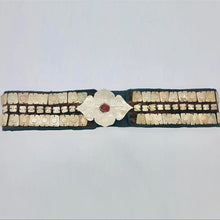 Load image into Gallery viewer, Vintage Belly Belt With Silver Motif and Glass Stone