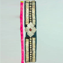 Load image into Gallery viewer, Vintage Belly Belt With Silver Motif and Glass Stone