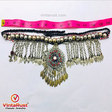 Load image into Gallery viewer, Turkman Necklace With Long Dangling Tassels