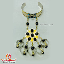 Load image into Gallery viewer, Turkmen Slave Bracelet With Black Stones and Turquoise