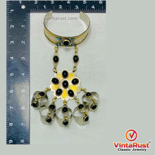 Load image into Gallery viewer, Turkmen Slave Bracelet With Black Stones and Turquoise