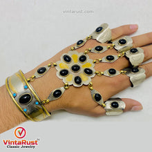 Load image into Gallery viewer, Turkmen Slave Bracelet With Black Stones and Turquoise