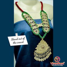 Load image into Gallery viewer, Turkmen Green Beaded Necklace
