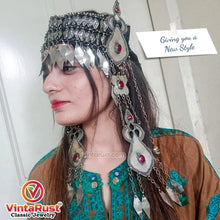 Load image into Gallery viewer, Turkmen Silver Tribal Kuchi Matha Patti, Massive Head Piece