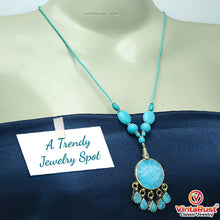 Load image into Gallery viewer, Turquoise Beaded Boho Necklace