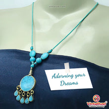 Load image into Gallery viewer, Turquoise Beaded Boho Necklace