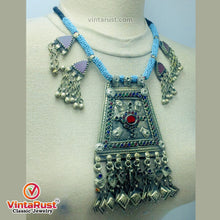 Load image into Gallery viewer, Turquoise Beaded Chain Pendant Necklace