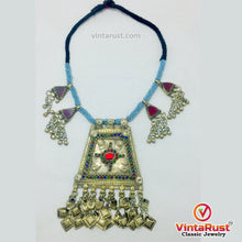 Load image into Gallery viewer, Turquoise Beaded Chain Pendant Necklace