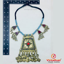 Load image into Gallery viewer, Turquoise Beaded Chain Pendant Necklace
