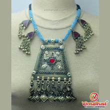Load image into Gallery viewer, Turquoise Beaded Chain Pendant Necklace