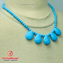 Load image into Gallery viewer, Turquoise Beaded Statement Choker Necklace