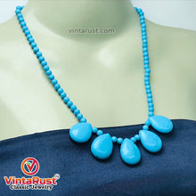 Load image into Gallery viewer, Turquoise Beaded Statement Choker Necklace