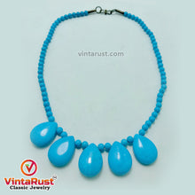 Load image into Gallery viewer, Turquoise Beaded Statement Choker Necklace