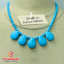 Load image into Gallery viewer, Turquoise Beaded Statement Choker Necklace