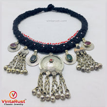 Load image into Gallery viewer, Vintage Black Necklace With Dangling Pendants
