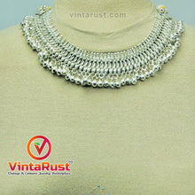 Load image into Gallery viewer, Silver Kuchi Vintage Bells Choker Necklace