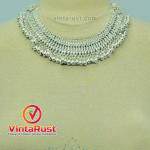 Load image into Gallery viewer, Silver Kuchi Vintage Bells Choker Necklace