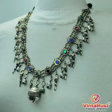 Load image into Gallery viewer, Vintage Bells Tribal Afghan Bib Necklace