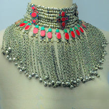 Load image into Gallery viewer, Vintage Rustic Bohemian Kuchi Choker Necklace With Bells