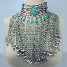 Load image into Gallery viewer, Vintage Rustic Bohemian Kuchi Choker Necklace With Bells