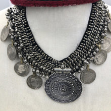 Load image into Gallery viewer, Vintage Coins and Silver Bells Choker Necklace