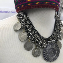 Load image into Gallery viewer, Vintage Coins and Silver Bells Choker Necklace