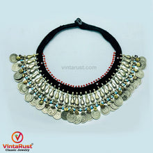 Load image into Gallery viewer, Boho Choker Necklace With Beads and Vintage Coins
