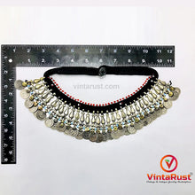 Load image into Gallery viewer, Boho Choker Necklace With Beads and Vintage Coins
