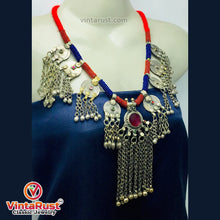 Load image into Gallery viewer, Vintage Dangling Coins and Long Silver Bells Necklace