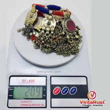 Load image into Gallery viewer, Vintage Dangling Coins and Long Silver Bells Necklace