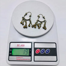 Load image into Gallery viewer, Golden Rustic Vintage Handmade Dangling Earrings