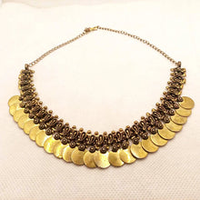 Load image into Gallery viewer, Tribal Vintage Golden Coins Choker Necklace